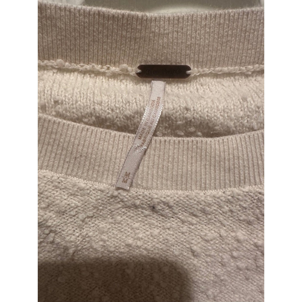 Free People Cream Pullover Sweater Women's Size Medium - Picture 2 of 3